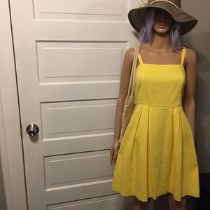 LOFT Sundress EUC Yellow Cotton sz 4